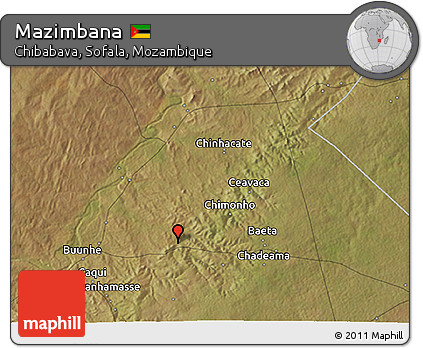 Satellite 3D Map of Mazimbana