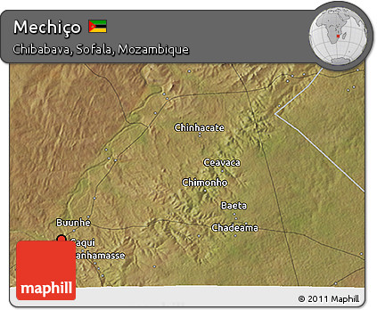Satellite 3D Map of Mechiço