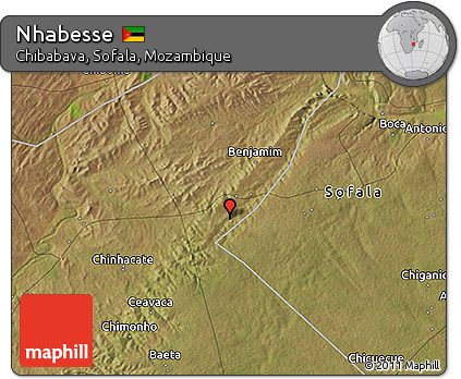 Satellite 3D Map of Nhabesse