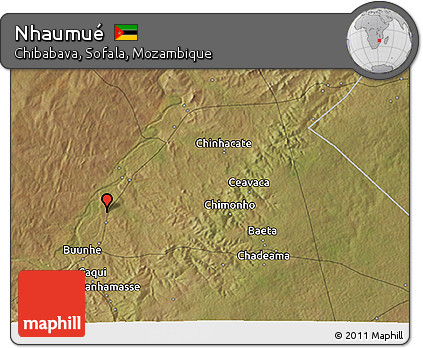 Satellite 3D Map of Nhaumué