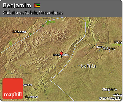 Satellite 3D Map of Benjamim