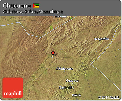 Satellite 3D Map of Chucuane