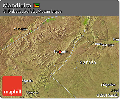 Satellite 3D Map of Mandieira