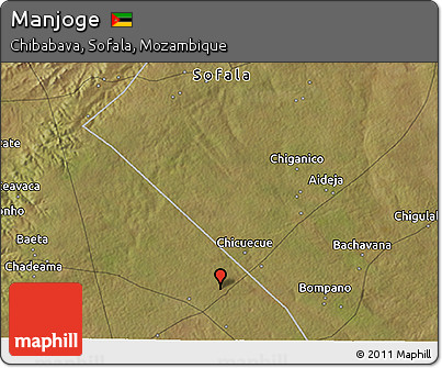 Satellite 3D Map of Manjoge