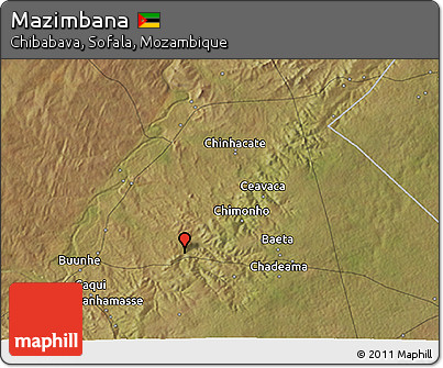 Satellite 3D Map of Mazimbana