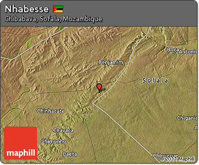 Satellite 3D Map of Nhabesse