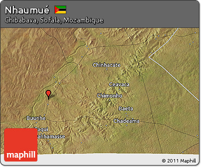 Satellite 3D Map of Nhaumué