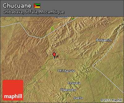 Satellite 3D Map of Chucuane