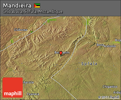 Satellite 3D Map of Mandieira