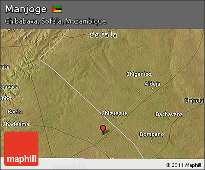 Satellite 3D Map of Manjoge