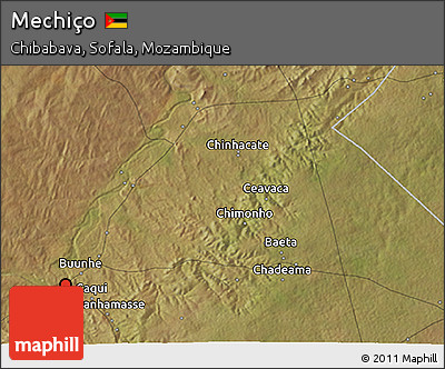 Satellite 3D Map of Mechiço
