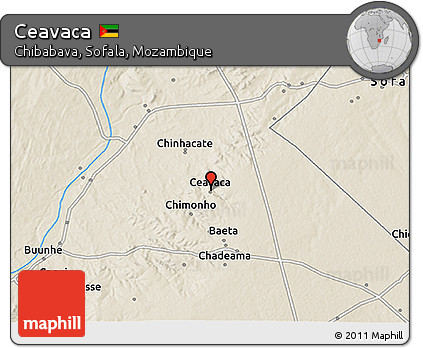 Shaded Relief 3D Map of Ceavaca