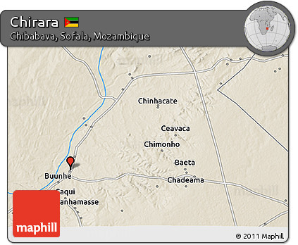 Shaded Relief 3D Map of Chirara