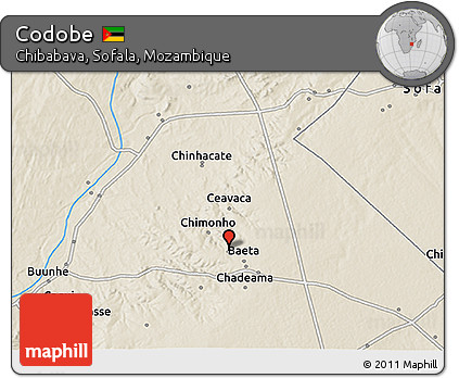 Shaded Relief 3D Map of Codobe
