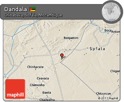 Shaded Relief 3D Map of Dandala