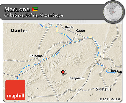 Shaded Relief 3D Map of Macuona