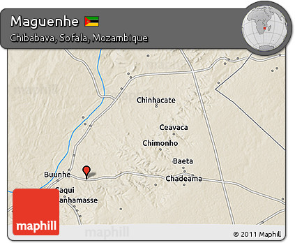 Shaded Relief 3D Map of Maguenhe