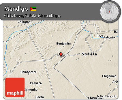 Shaded Relief 3D Map of Mandigo