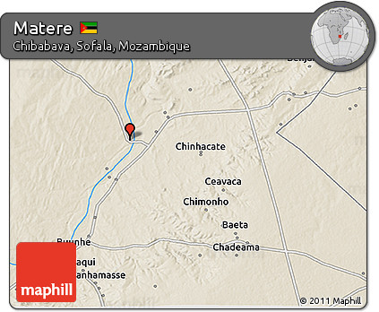 Shaded Relief 3D Map of Matere