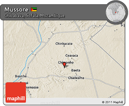Shaded Relief 3D Map of Mussore