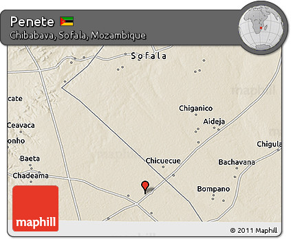 Shaded Relief 3D Map of Penete