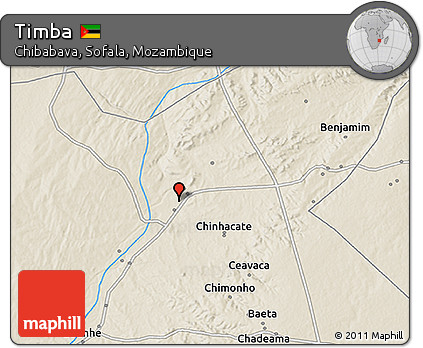 Shaded Relief 3D Map of Timba