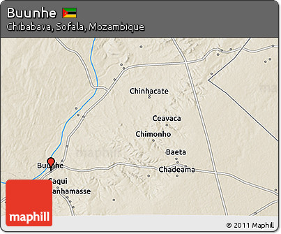 Shaded Relief 3D Map of Buunhe
