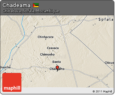 Shaded Relief 3D Map of Chadeama