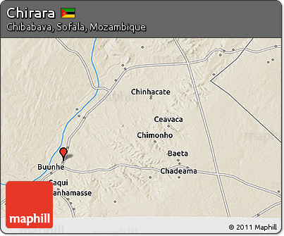Shaded Relief 3D Map of Chirara