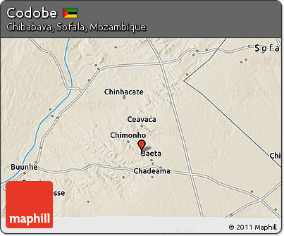 Shaded Relief 3D Map of Codobe