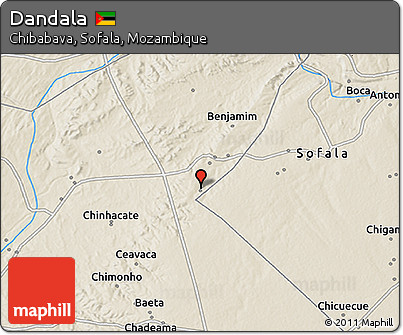 Shaded Relief 3D Map of Dandala