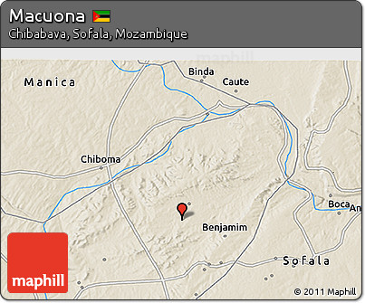 Shaded Relief 3D Map of Macuona
