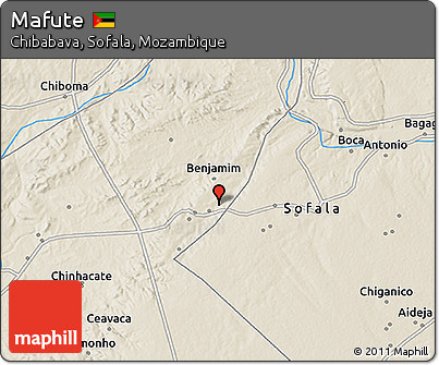 Shaded Relief 3D Map of Mafute