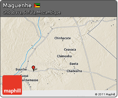 Shaded Relief 3D Map of Maguenhe