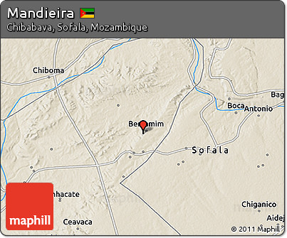 Shaded Relief 3D Map of Mandieira