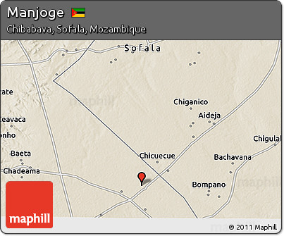 Shaded Relief 3D Map of Manjoge