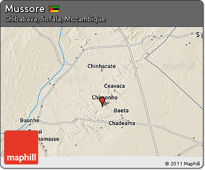 Shaded Relief 3D Map of Mussore