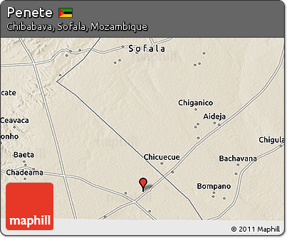 Shaded Relief 3D Map of Penete