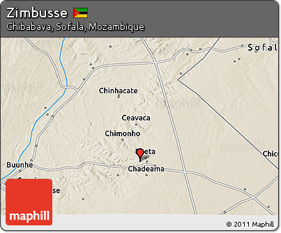 Shaded Relief 3D Map of Zimbusse