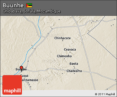 Shaded Relief 3D Map of Buunhe
