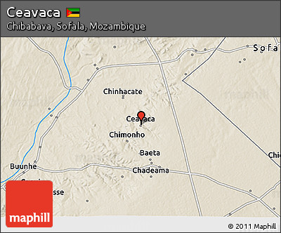 Shaded Relief 3D Map of Ceavaca
