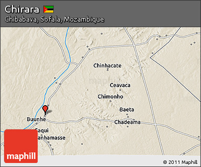 Shaded Relief 3D Map of Chirara