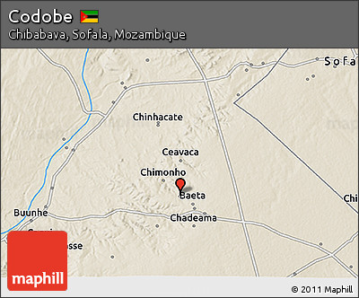 Shaded Relief 3D Map of Codobe