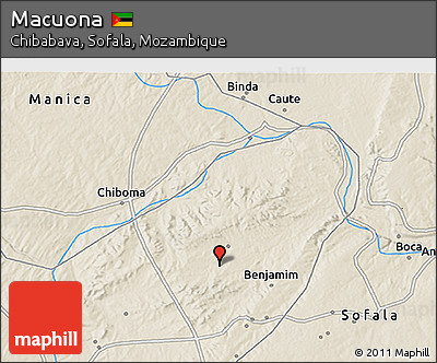 Shaded Relief 3D Map of Macuona