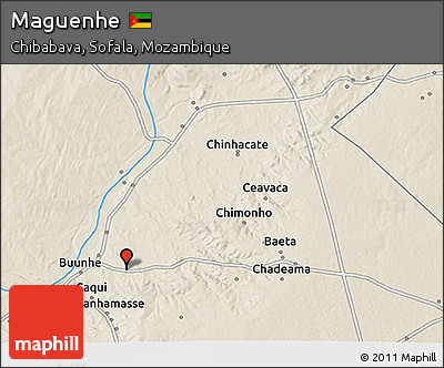 Shaded Relief 3D Map of Maguenhe