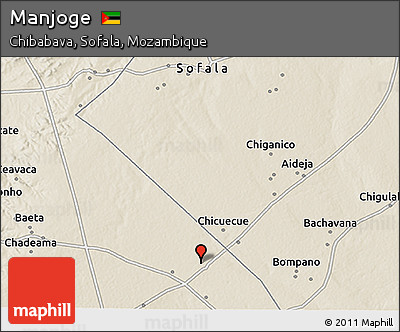 Shaded Relief 3D Map of Manjoge