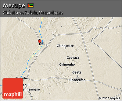 Shaded Relief 3D Map of Mecupe