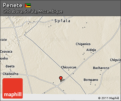 Shaded Relief 3D Map of Penete