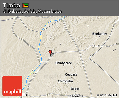 Shaded Relief 3D Map of Timba