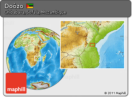 Physical Location Map of Doôzo